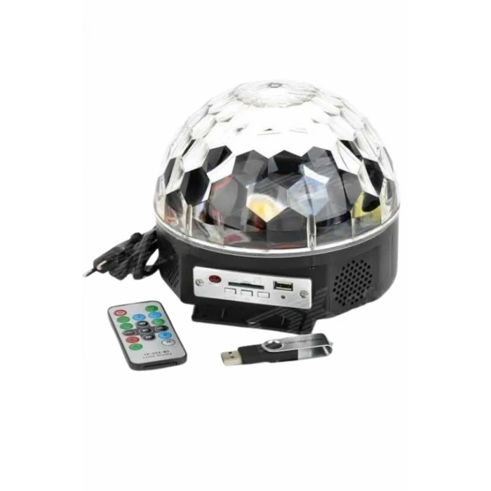 Disko Topu Renkli Işıklı Lazer Parti Bluetooth Bağlantılı Led Küre
