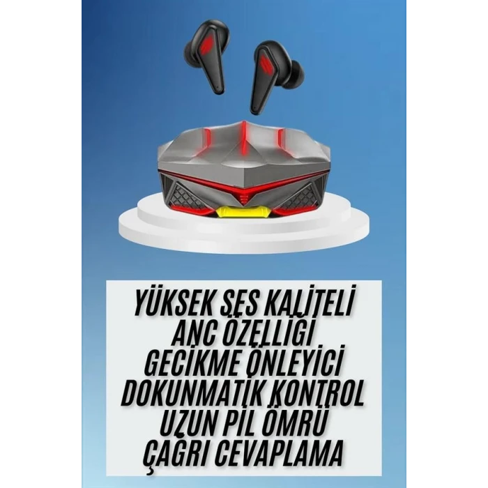 Dokunmatik Kontrol Tws Işıklı Kulakiçi Bluetooth Kulaklık Kablosuz Oyuncu Kulaklığı