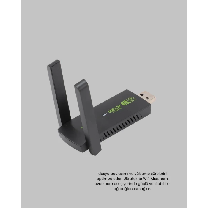 Dual Band Usb Wifi Adaptör – 1200 Mbps Hız