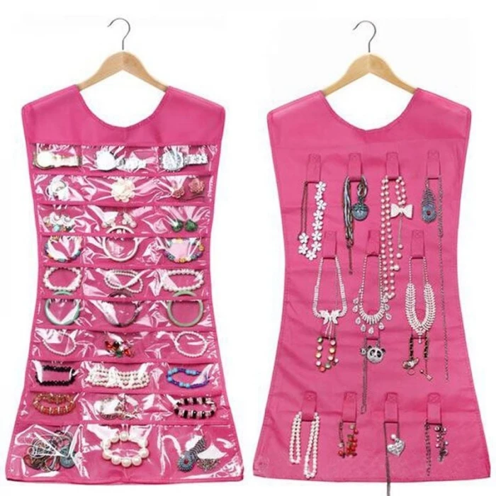 Elbise Şeklinde Takı Organizeri - Pembe