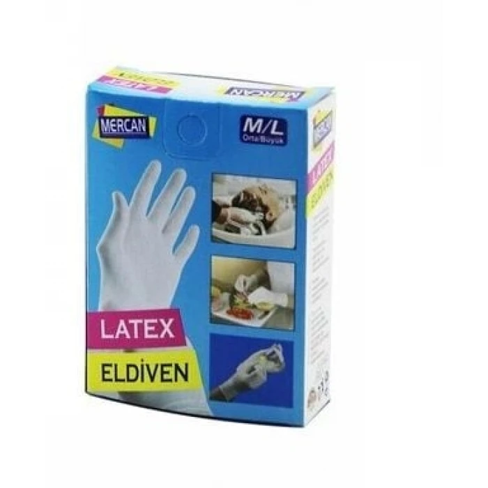 Eldiven Latex Eldiven Muayene Eldiveni M/L 60 Adet