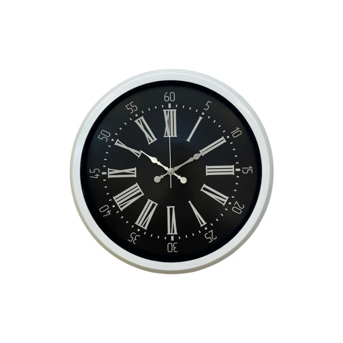 Elegance White 40 Cm Metal Duvar Saati