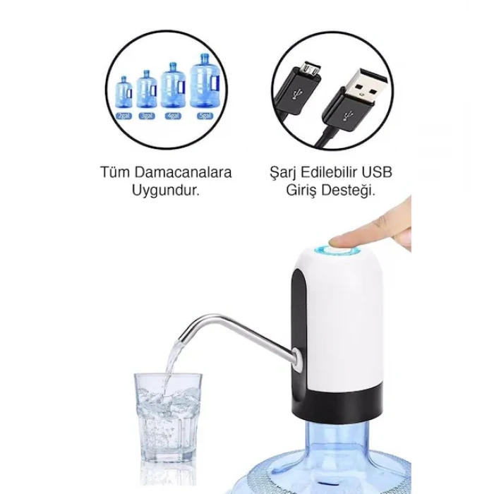 Elektrikli Şarjlı Damacana Su Pompası (4887)