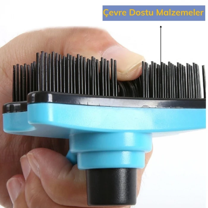 Evcil Hayvan Kedi Köpek Tüy Toplayıcı Otomatik Tuşlu Pet Tarak (K95)