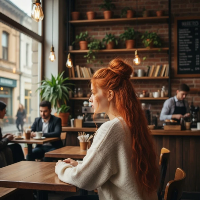 Fiber Sentetik Kabarık Dalgalı 8 Parça Çıt Çıt - Bakır