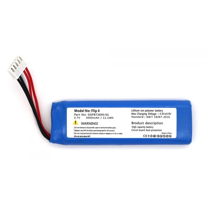 Flip 4 uyumlu 3.7v 3000 mah Soketli Batarya