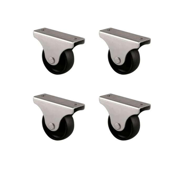 Furç Sabit Teker - 38MM - Siyah HKS229 - 4 Adet