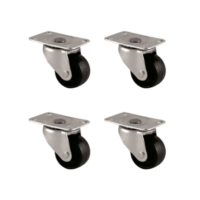 Furç Tablalı Bilyalı Teker - 32MM - Siyah HKS233 - 4 Adet