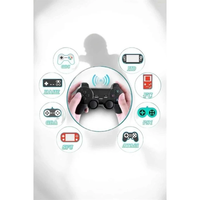 Gaming Atari 2.4g Uyumlu Kablosuz Çift Kol Game Stick