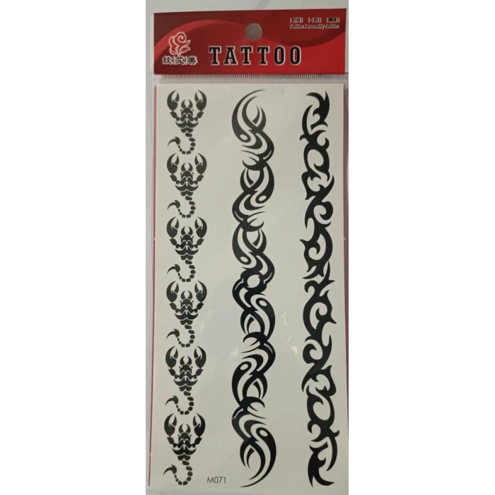 Geçici Dövme Şablonu 3lü - M071