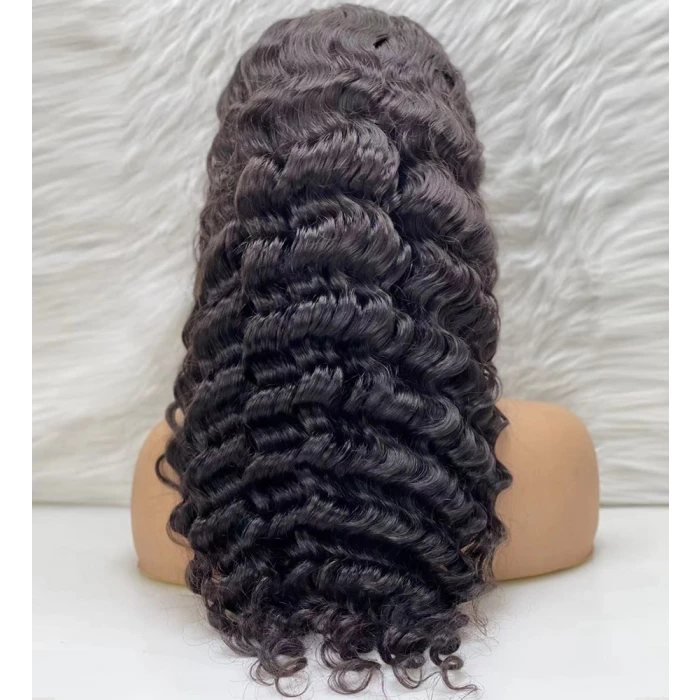 Gerçek Front Lace Tül Peruk - Yoğun Dalgalı - Doğal 65-70cm