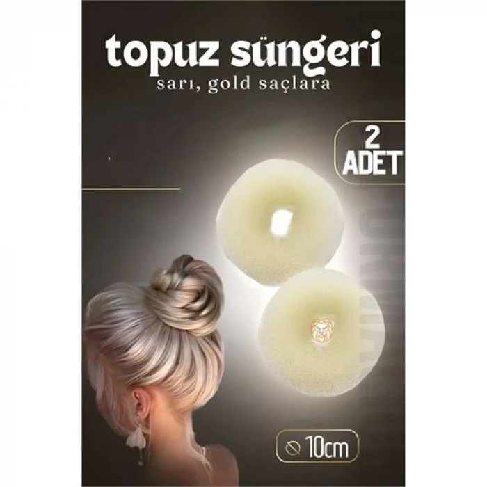 Gold Saç Topuz Süngeri 2 ADET 10 CM Çap 4 cm Kalınlık