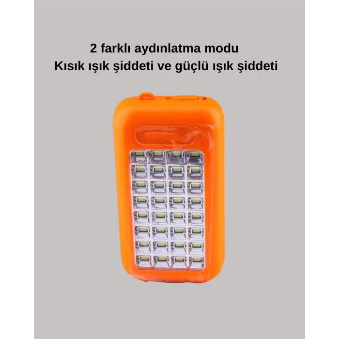 Gold Silver GS-875 Outdoor Powerbank & Işıldak – Güneş Paneli, 32 LED, 10000 mAh, Çift Çıkış