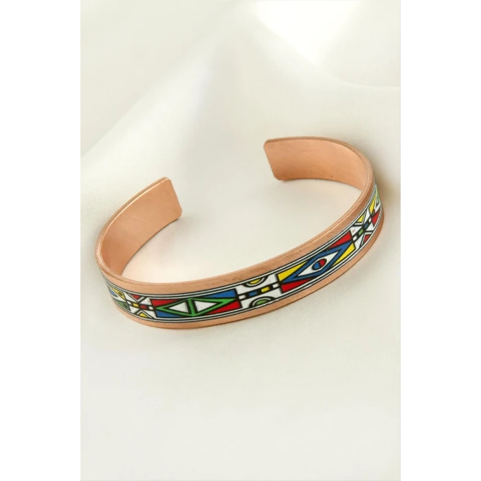 Göz Desenli Bakır Kelepçe Bileklik