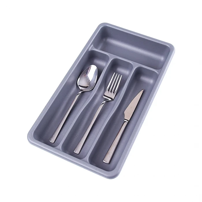 GRİ - 4 BÖLMELİ ÇEKMECE İÇİ KAŞIKLIK (4887)