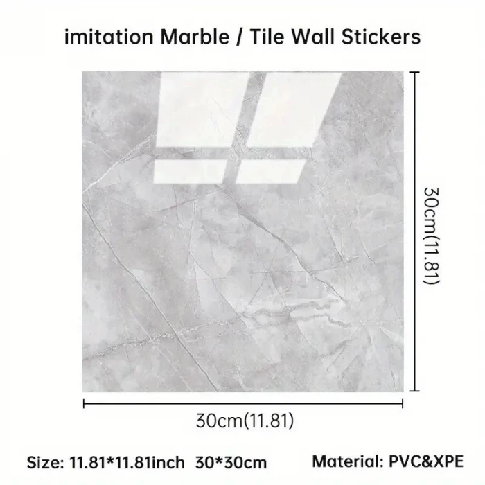 Gri Mermer Desen Duvar Sticker (30*30)