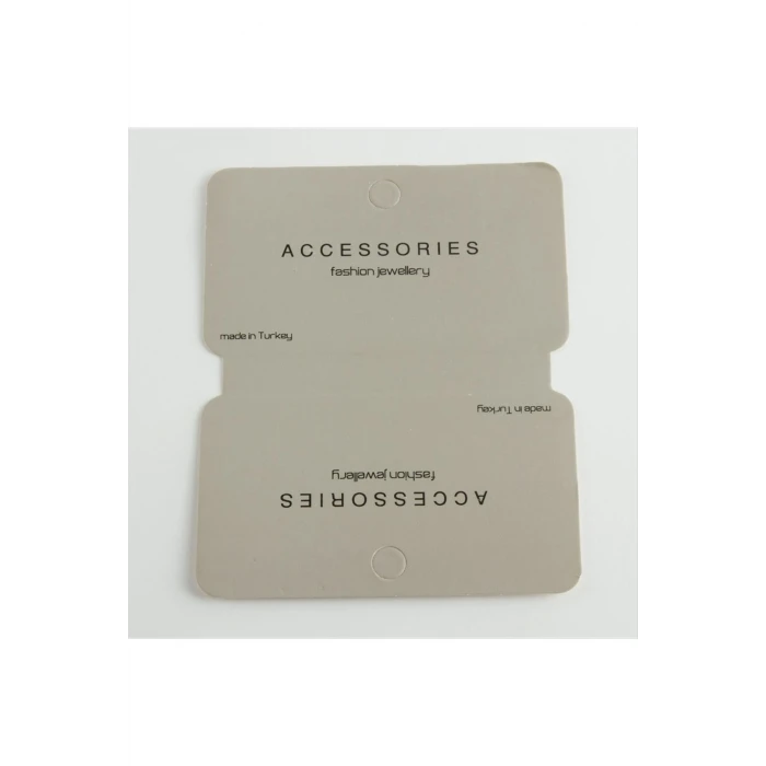 Gri Renkli Lüks Kolye Kartı