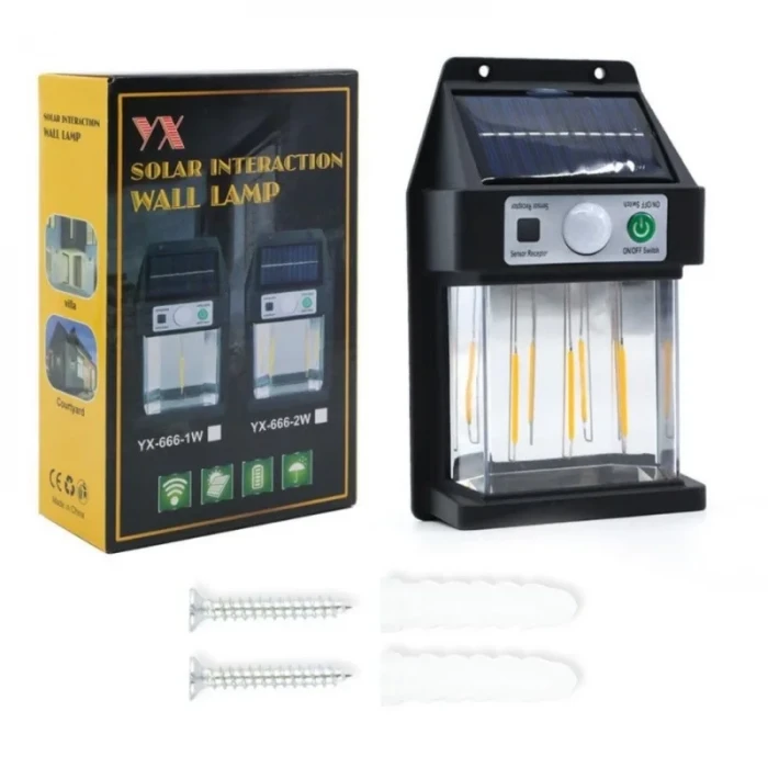 Güneş Enerjili Hareket Sensörlü Duvar Lambası İEG