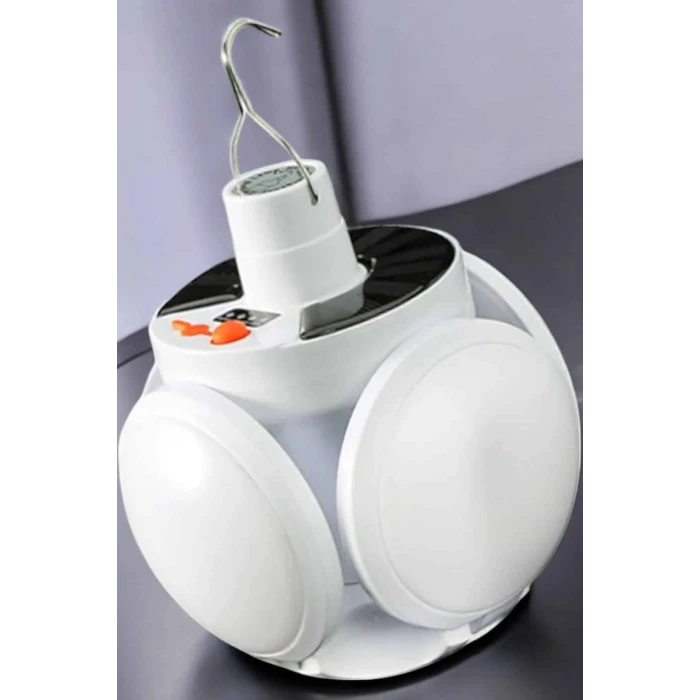 Güneş Enerjili Solar Aydınlatma Kamp Çadır Lambası Şarjlı Ampül Led Şarjlı El Feneri Işıldak