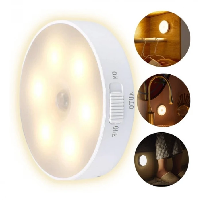 Hareket Sensörü Dolap Altı Aydınlatması USB Şarj Edilebilir LED (K95)