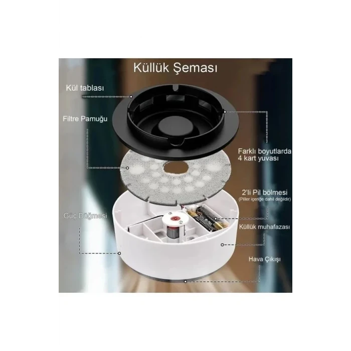 Hava Temizleyici Küllük Hs-28 İç Mekan Ev Ofis Araba