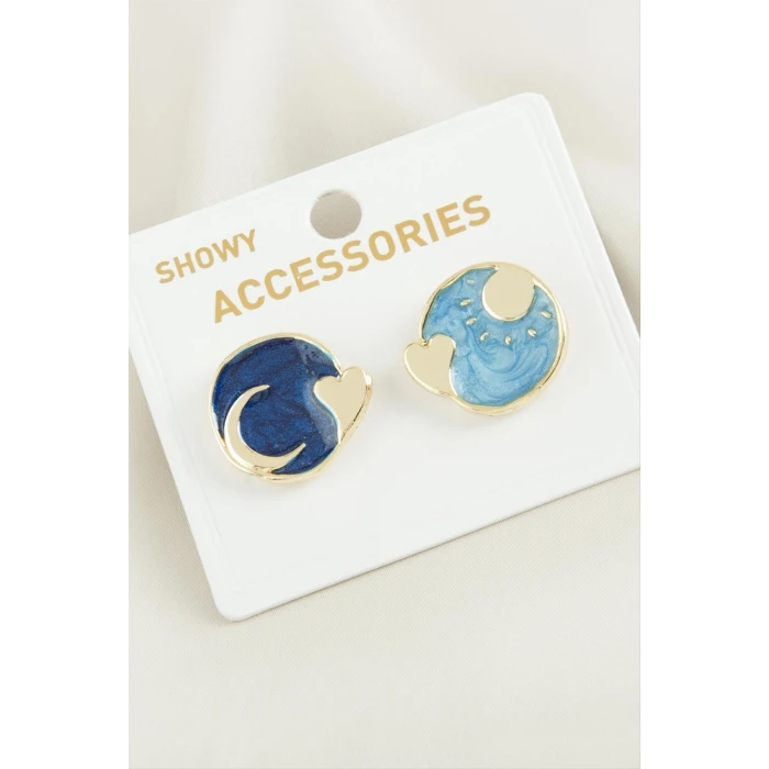 Hilal Güneş Mineli Trend Küpe