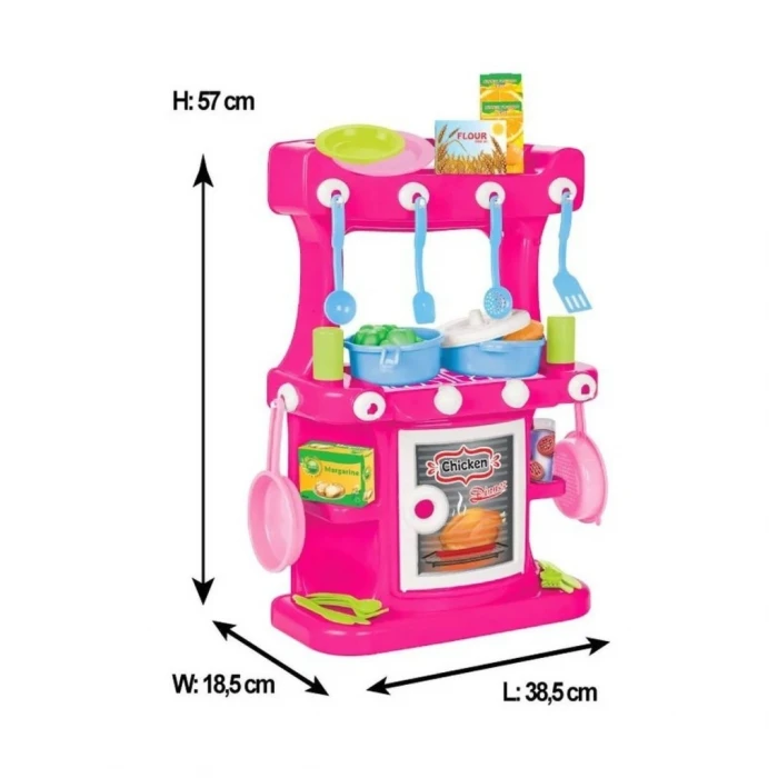 ieg™ 03 335 Hamarat Ayaklı Mutfak Seti Pembe -NessiWorld Oyuncak