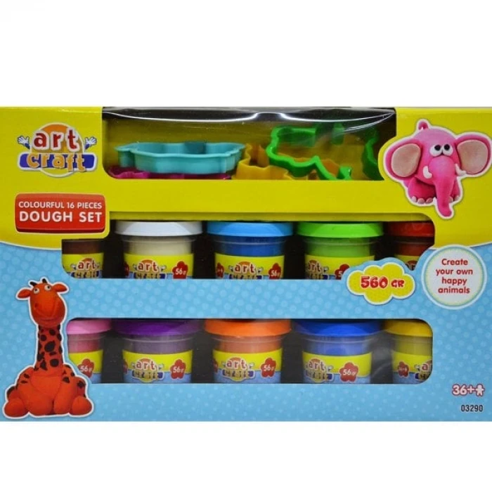 ieg™ 03290 16 parça HAMUR SETİ-RENGARENK / 560 gr