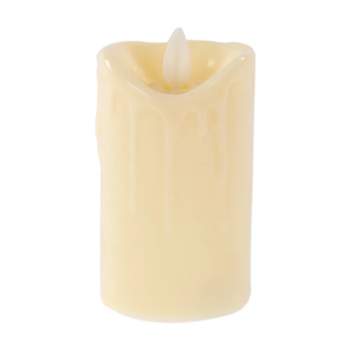ieg ™ 1 Adet Erimiş Görünümlü Hareketli Alevli Led Mum 7 cm Boy