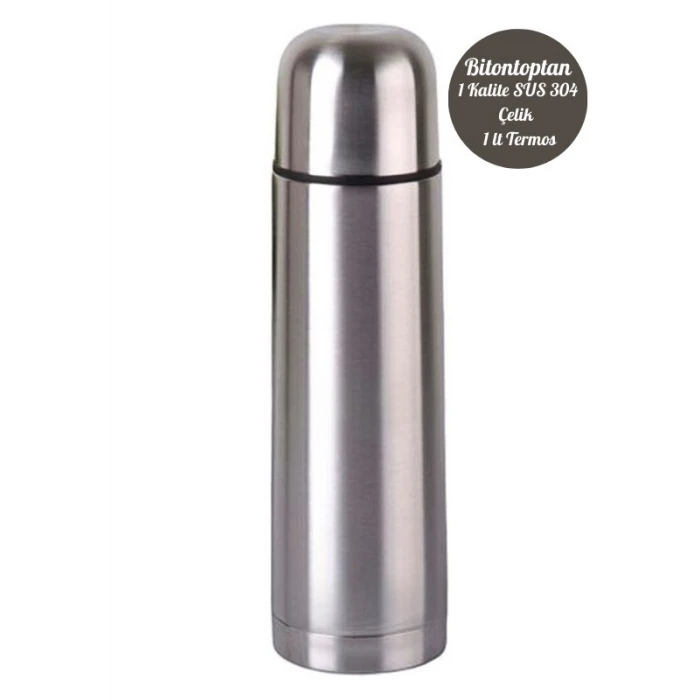 ieg ™ 1 Lt Çift Katmanlı SUS 304 Çelik İnox Termos,Süt-Mama-Kamp-Piknik Termosu 12 Saate Kadar Sıcak Soğuk