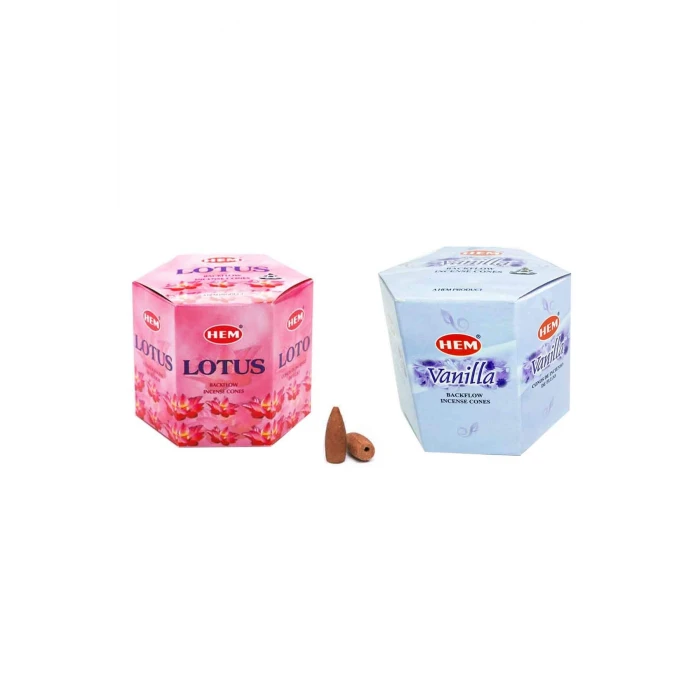 ieg™ 10 Adet Geri Akış Backflow Şelale Tütsü Konisi Tütsü Back Lotus Vanilla