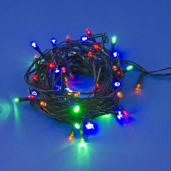 ieg™ 10 M 100 Led Pilli 2 Kademeli RGB Işık Siyah Kablo
