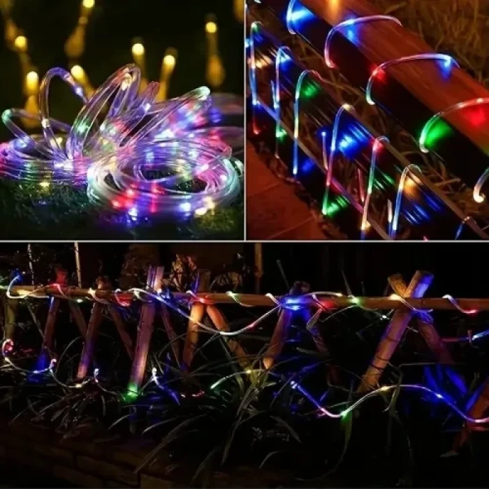 ieg™ 10 Metre 100 LED Solar RGB Işık Şeffaf Kablolu