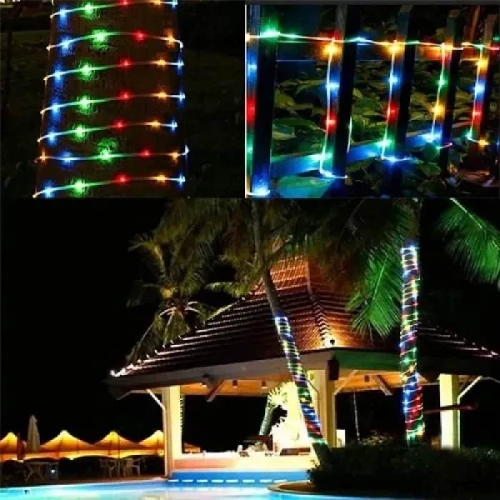 ieg™ 10 Metre 100 LED Solar RGB Işık Şeffaf Kablolu