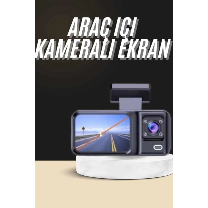 ieg™ 1080p Sürüş Kaydedici 2 İnç Araç Araba Ön İç Arka DVR IPS Ekran