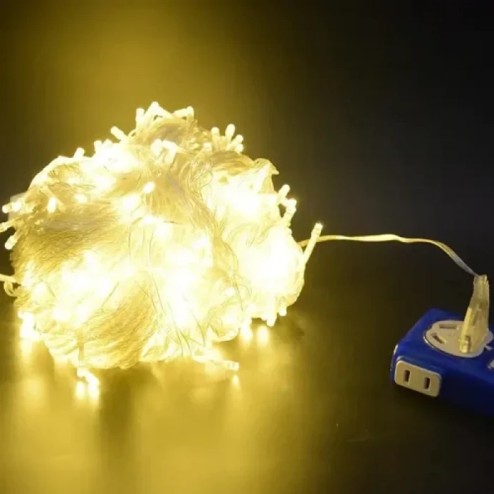 ieg™ 10m 60 LED Pilli 2 Kademeli Gün Işığı Şeffaf Kablo