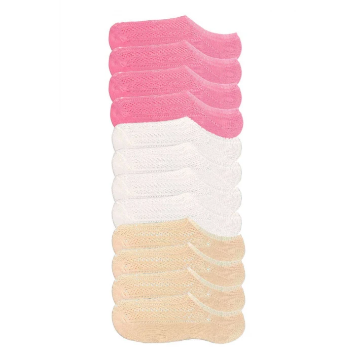 ieg™ 12 Adet Kadın Sneaker Dantelli File Pamuklu Yumuşak Çorap