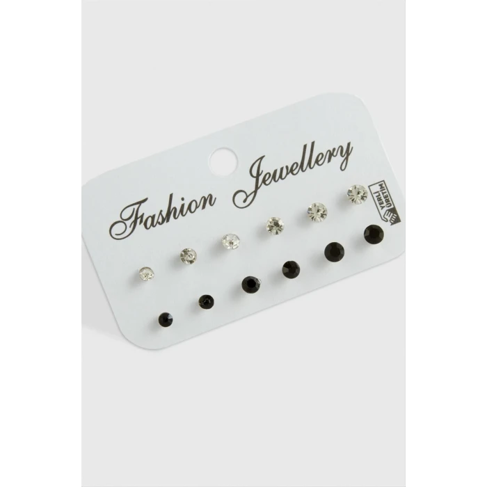 ieg™ 12 Adet Tek Taşlı Küpe