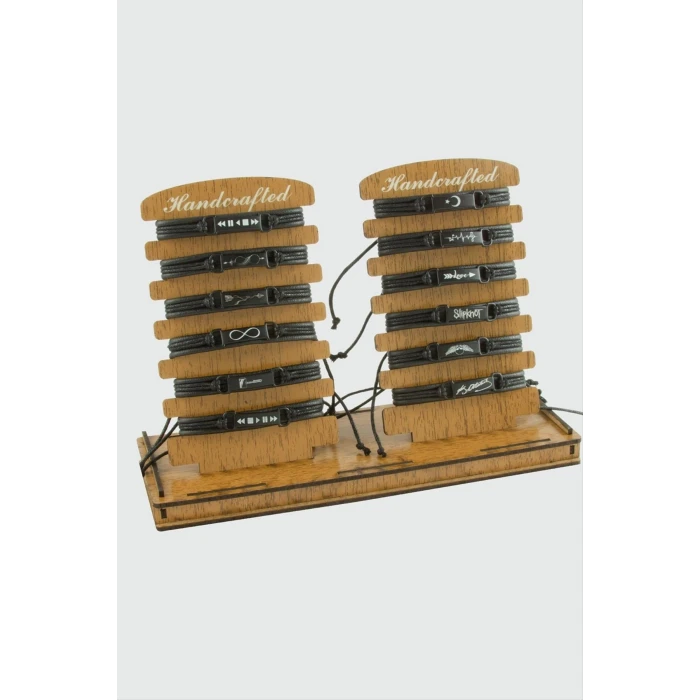 ieg™ 12 Adet Vinlex Deri Bileklik Standı