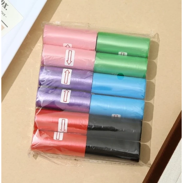 ieg™ 12li Köpek Dışkı Poşeti Düz Renkli Set