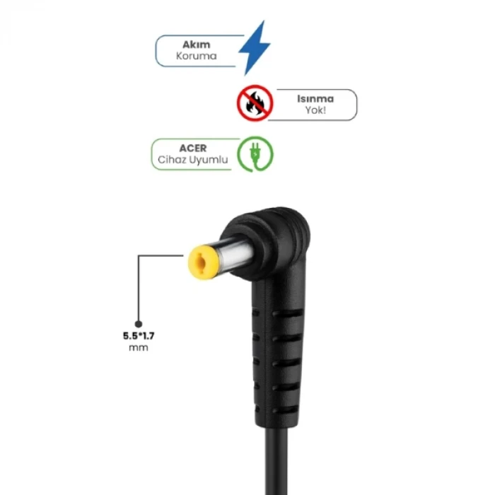 ieg™ 19V 4.74A 5.5 * 1.7mm 90W ACER İçin Laptop Adaptör