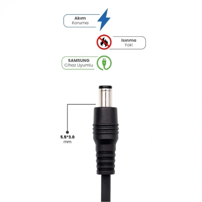 ieg™ 19V 4.74A 5.5 * 3.0mm 90W SAMSUNG İçin Laptop Adaptör