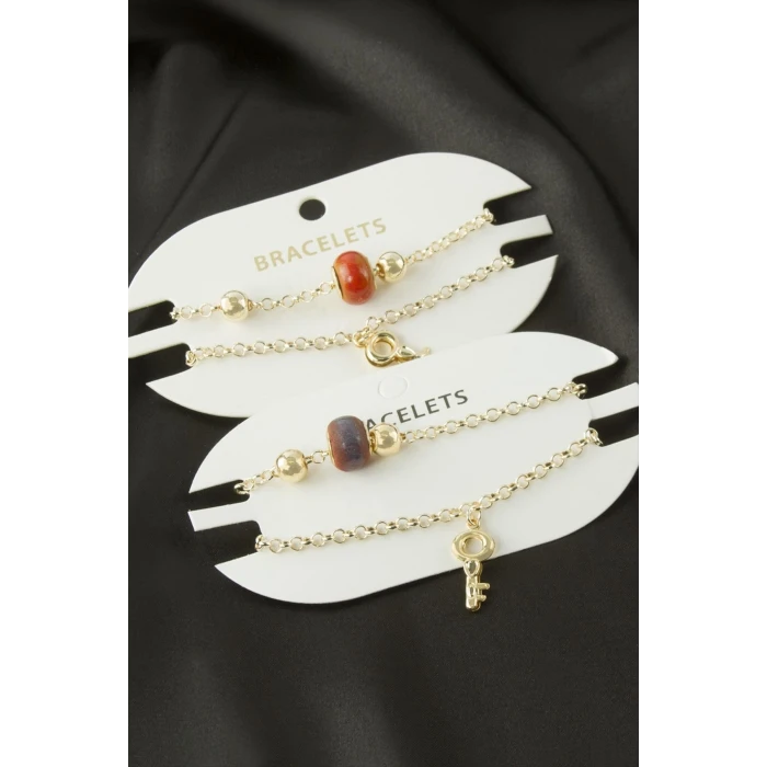 ieg™ 2 Adet Anahtar Trend Zincir Bileklik