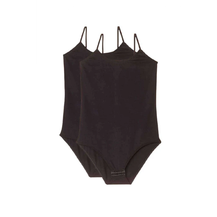 ieg™ 2 Adet İp Askılı Kadın Çıtçıtlı Body Siyah