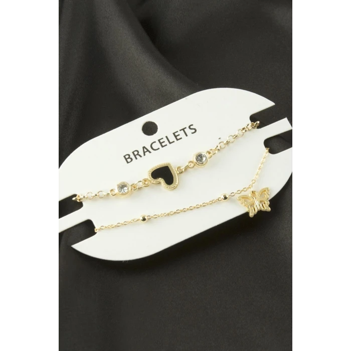 ieg™ 2 Adet Kalp Trend Zincir Bileklik