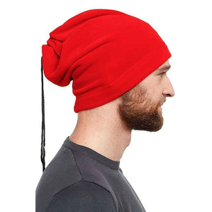 İEG 2 Adet Polar İpli Bere ve Boyunluk Kırmızı Yeşil