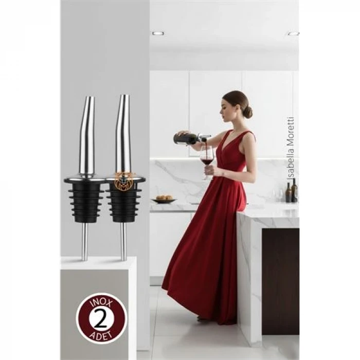 retroieg™ 2 Adet Profesyonel Inox Paslanmaz Çelik Free Flow Pourer (Akıtıcı)