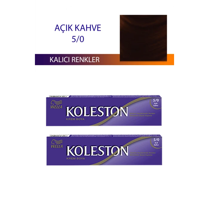 İEG 2 Adet Single Tüp Boya Saç Boyası Açık Kahve 5/0