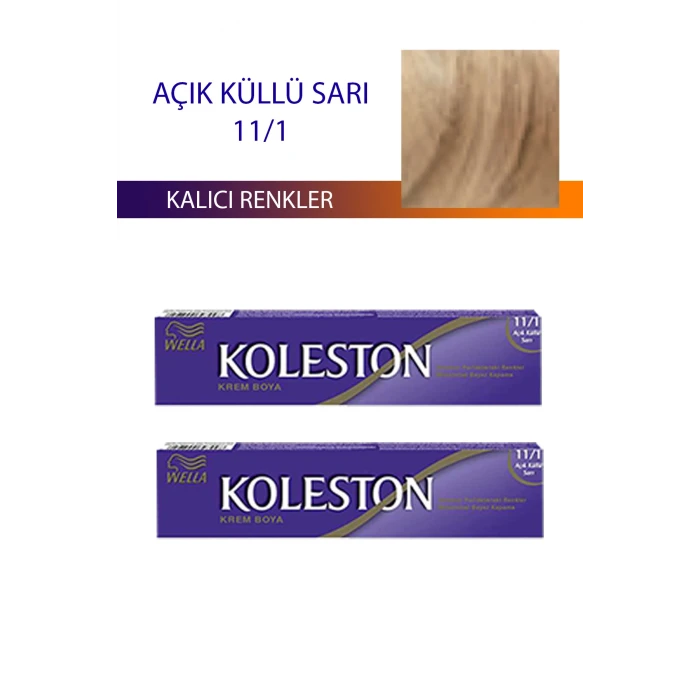 ieg™ 2 Adet Single Tüp Boya Saç Boyası Açık Küllü Sarı 11/1