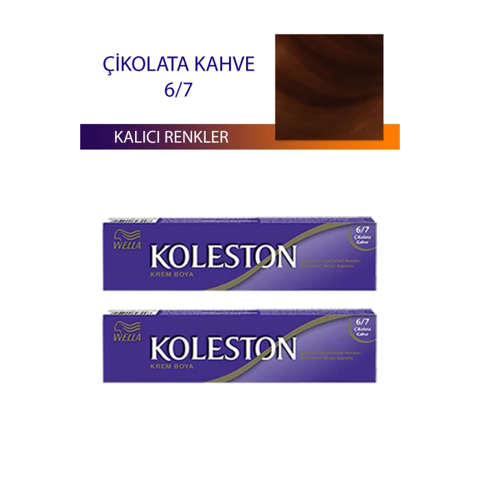 İEG 2 Adet Single Tüp Boya Saç Boyası Çikolata Kahve 6/7